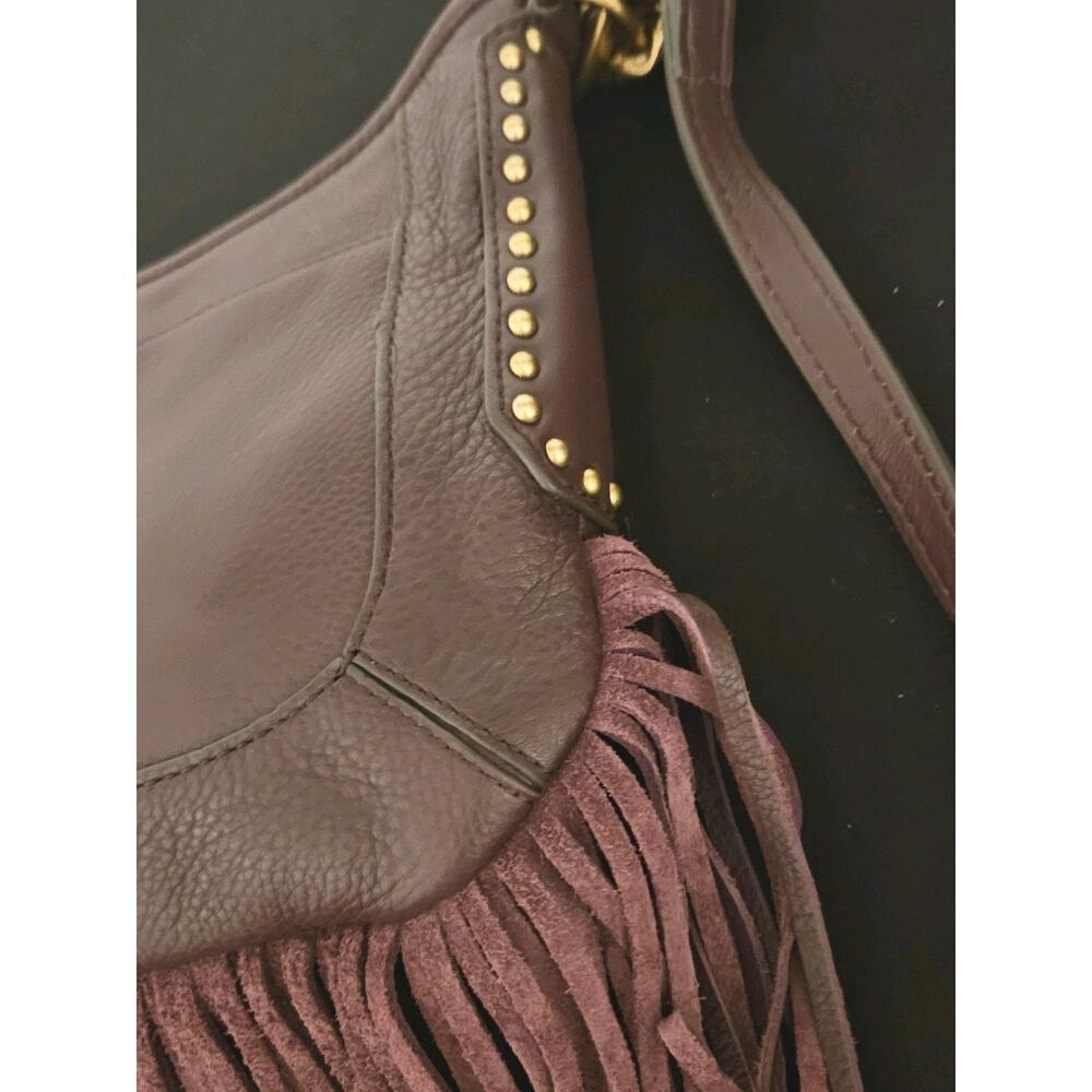 New Aimee Kestenberg Take Me Out Fringe Leather Crossbody Handbag 9.5x6.5 - Picture 6 of 10